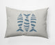 14x20" Puzzle Fish Nautical Decorative Indoor Pillow, Dusty Smoke