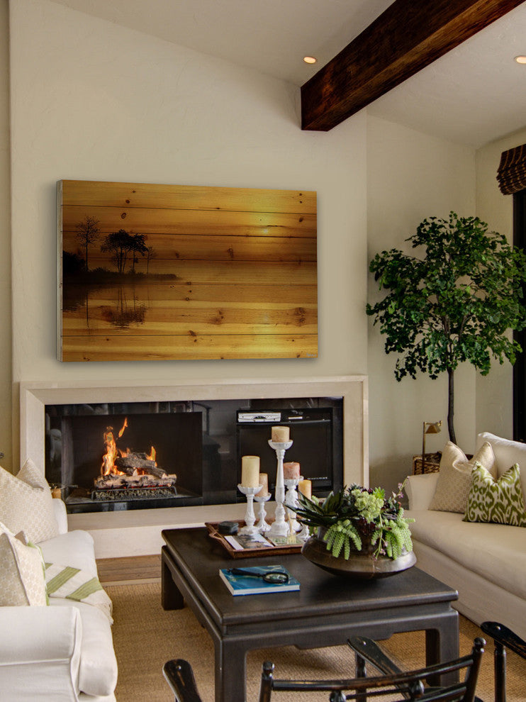 "Vaughan" UV Ink Print on Natural Pine Wood, 60"x40"