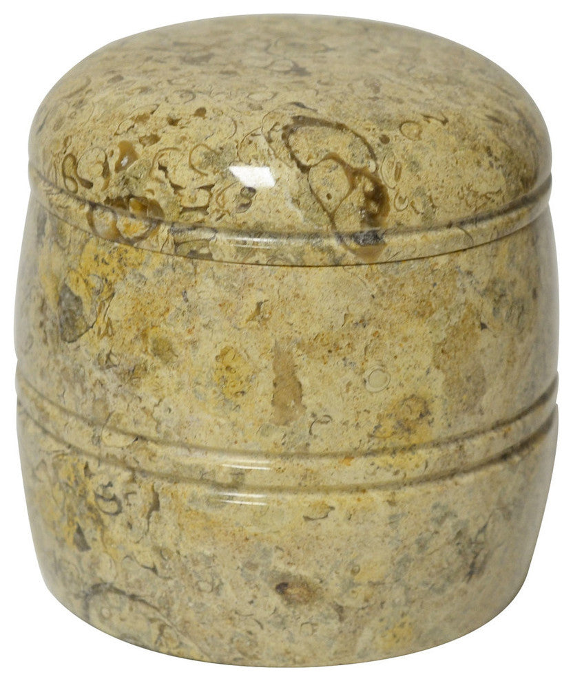 Polished Marble Bathroom Jar, Fossil