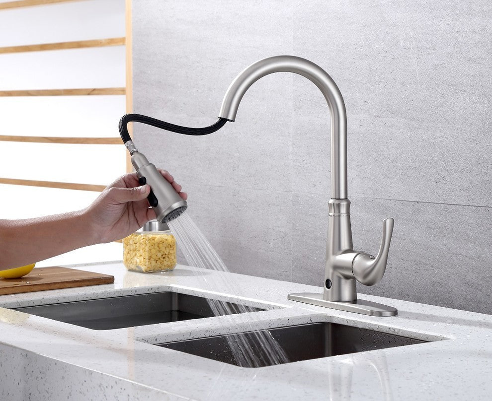 Single-Handle Pull-Down Faucet, Brushed Nickel