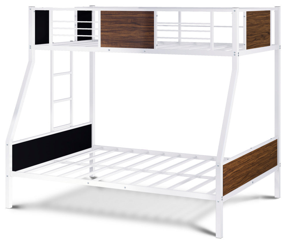 Jackson Full Twin Bunk Bed In Powder Coating White Color
