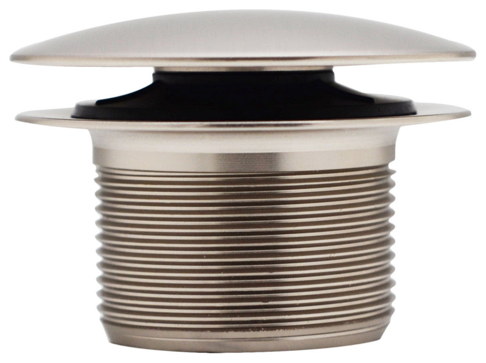 Illusionary Ball Joint Overflow with ADA approved Tip-Toe Drain, Satin Nickel