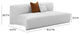 Fickle Grey Velvet Modular Armless Loveseat - Grey