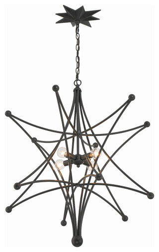 Astro 4-Light Black Chandelier
