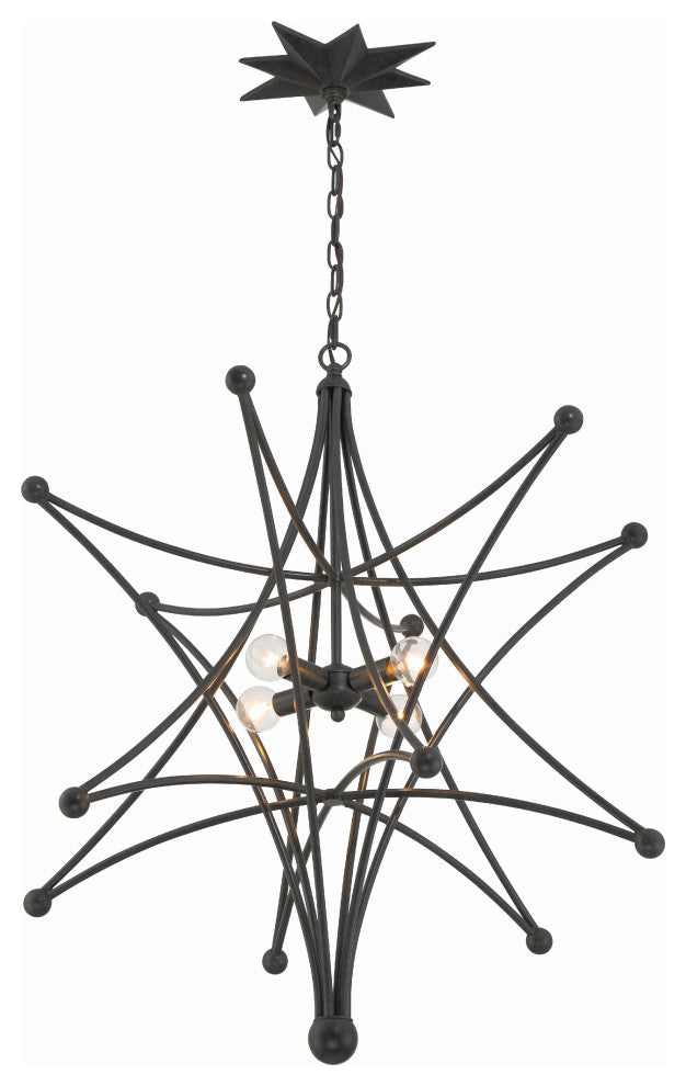 Astro 4-Light Black Chandelier
