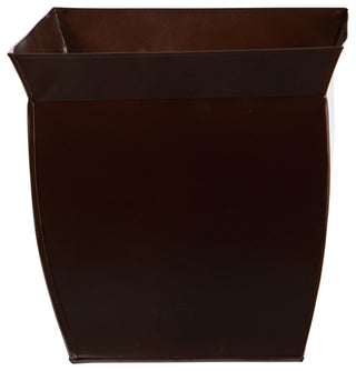 11.75" Fluted Metal Square Planter