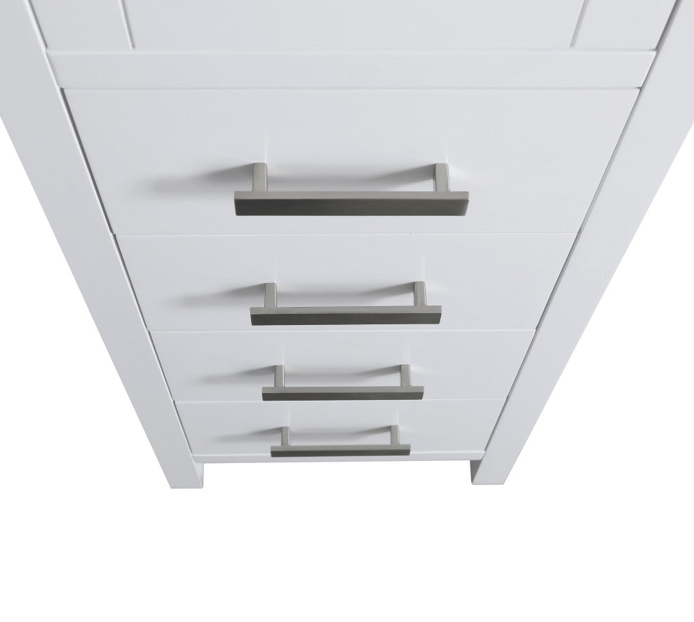 London 66" Linen Cabinet, White