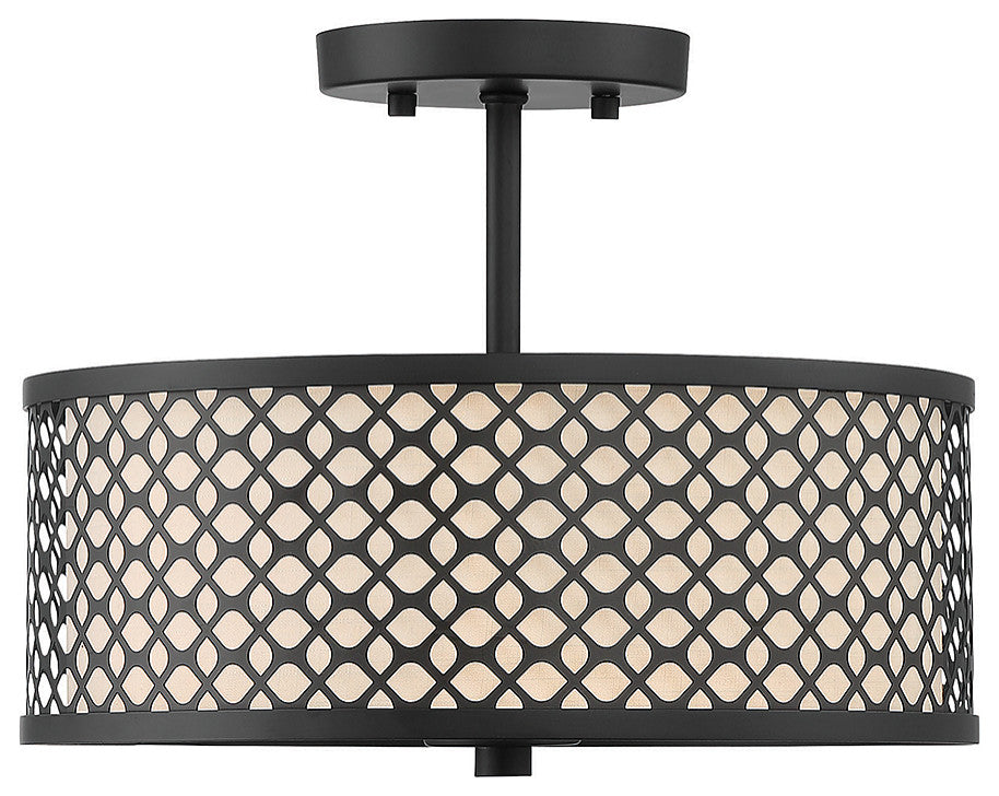 2-Light Ceiling Light, Matte Black