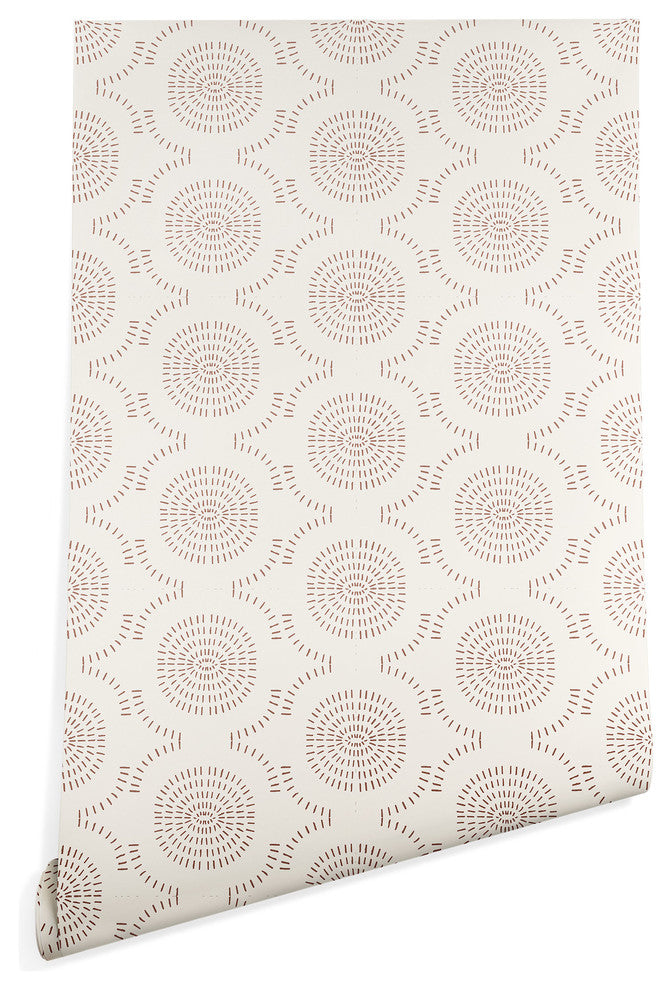 Deny Designs Holli Zollinger Wildflower Geo Wallpaper, Brown, 2'x4'