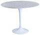 Lippa 36" Marble Dining Table in White