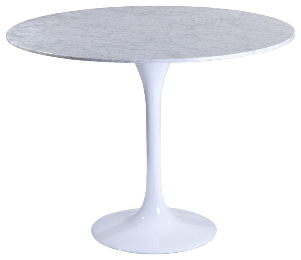 Lippa 36" Marble Dining Table in White
