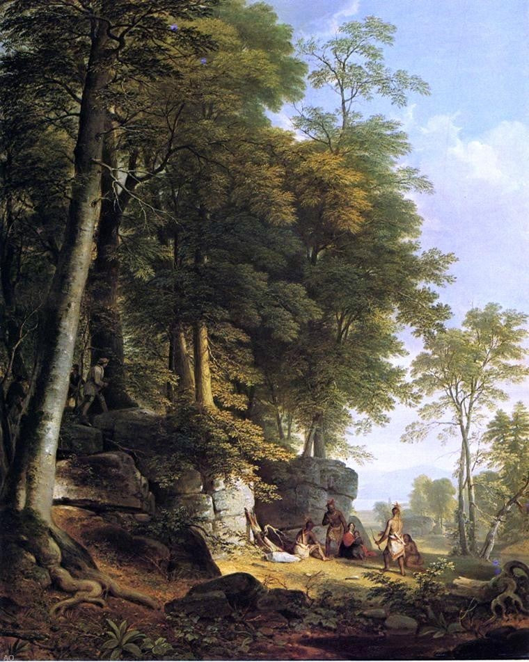 Asher Brown Durand Indian Rescue, Gallery Wrapped Canvas Print, 20"x25"
