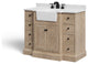 Fermo Bath Vanity, Weathered Fir, 48", Single Sink, Freestanding