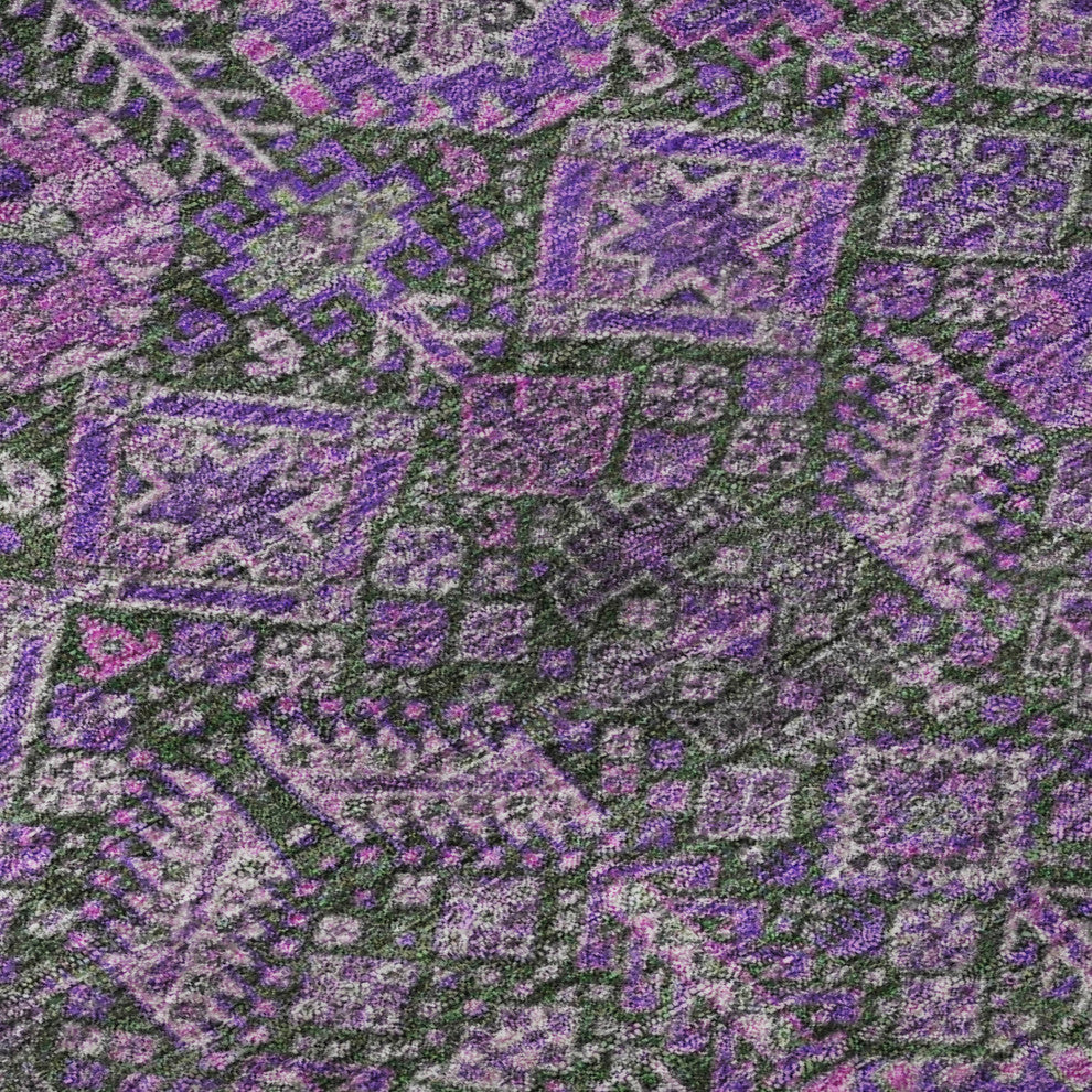 Premium Machine Washable Mayfield AMF574 Purple 3' x 5' Rug
