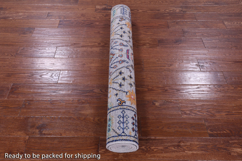 4' 1" X 6' 3" Hand Knotted Turkish Oushak Rug - Q15346