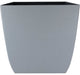 The HC Companies Santa Fe Square Plastic Planter, Pebble Gray - 12" x 12"