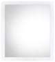 Benzara BM275054 Wall Mirror With Sleek Rectangular Portrait Wood Frame, White