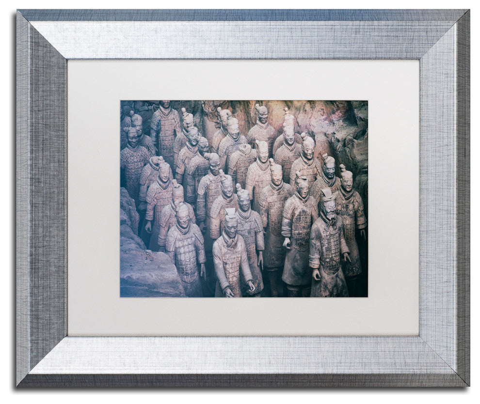 Philippe Hugonnard 'Terracotta I' Art, Silver Frame, White Matte, 14"x11"