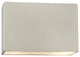 Rectangle Wall Sconce, Closed Top, 12", Incandescent, Matte White