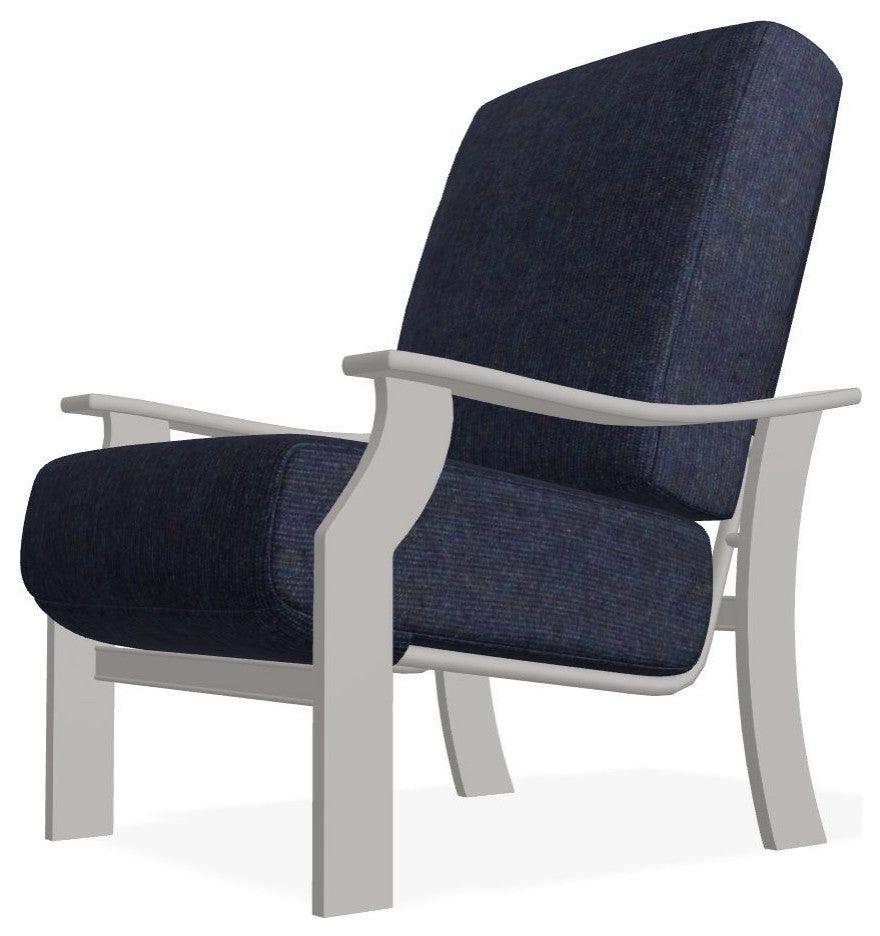 St. Catherine Deep Seat Outdoor Armchair, Indigo/Warm Gray