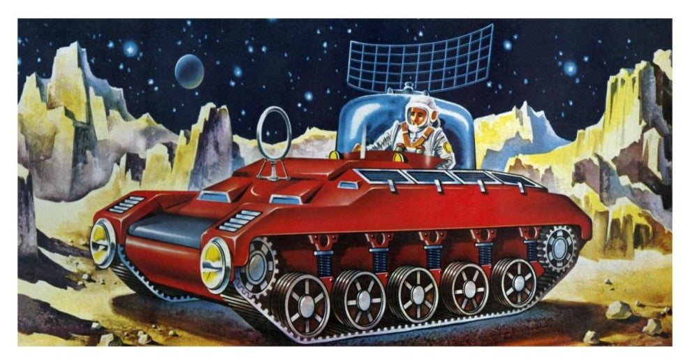 "Space Exploration Tank" Digital Paper Print by Retrotrans, 32"x17"