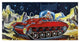 "Space Exploration Tank" Digital Paper Print by Retrotrans, 32"x17"