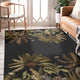 Indoor/Outdoor Tropics TC8 Black Machine Washable 8' x 10' Rug