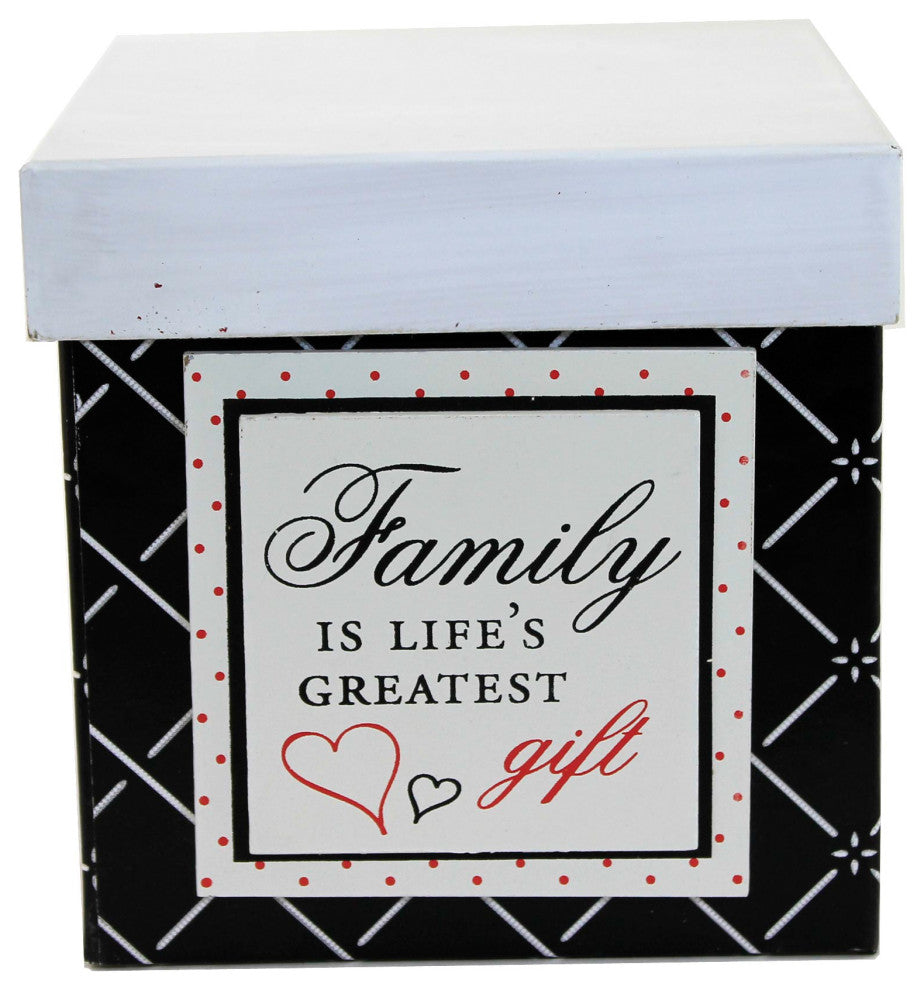 Home Decor Red White & Black Nesting Boxes Paper Decorative Storage 12120A