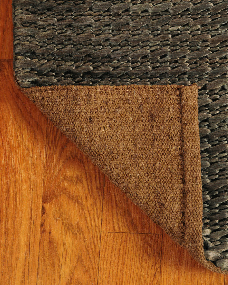 "Moods" (Espresso) Jute Rug, Hand Made by Artisan Rug Maker, 8' X 10'