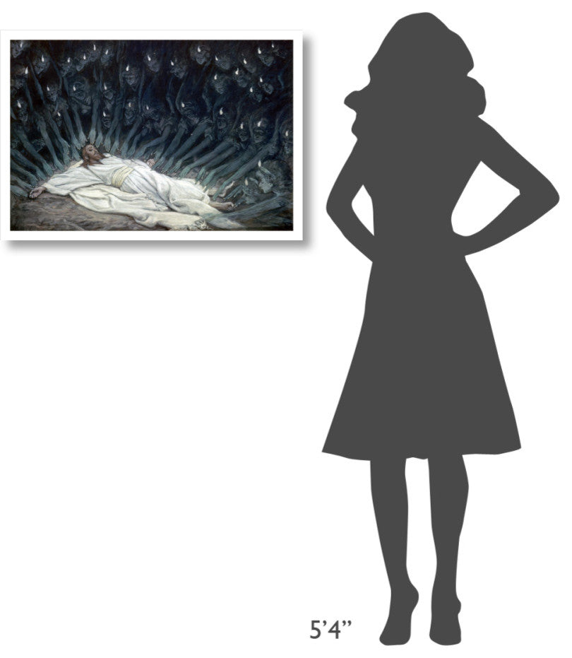 "Jesus Ministered to by Angels" Digital Paper Print by James Tissot, 32"x22"
