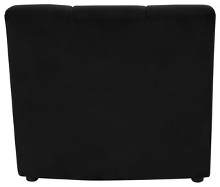 Limitless Velvet Upholstered 1-Piece Modular Chair, Black