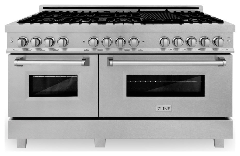 ZLINE 60" Dual Fuel Range, DuraSnow With DuraSnow Door RAS-SN-60