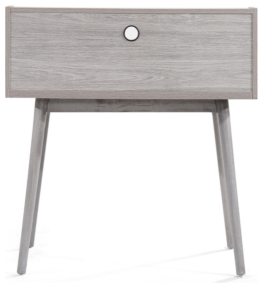 GDF Studio Elyse Mid-Century Modern Finished Fiberboard Home Office Desk, Gray Oak