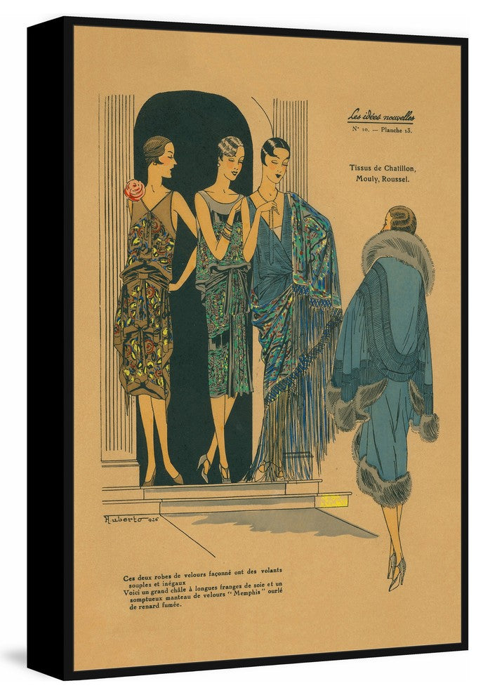 "Party Wear" Floater Framed Painting Print on Canvas, 16"x24"