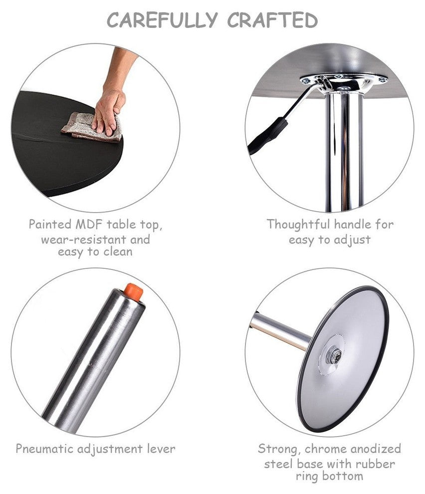 Height Adjustable Round Bar Table