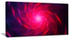 Pink Whirlpool Fractal Spirals, Abstract Art on Canvas, 32x16