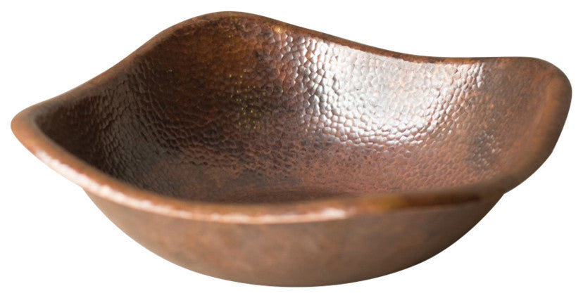 Handcrafted Monterey Hammered Copper Bowl, Tempered Copper, 12"