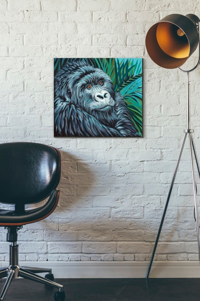 Jungle Monkey II' by Carolee Vitaletti Giclee Canvas Wall Art, 18"x16"