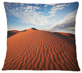 Sahara Dunes Under Bright Sky Landscape Printed Throw Pillow, 16"x16"