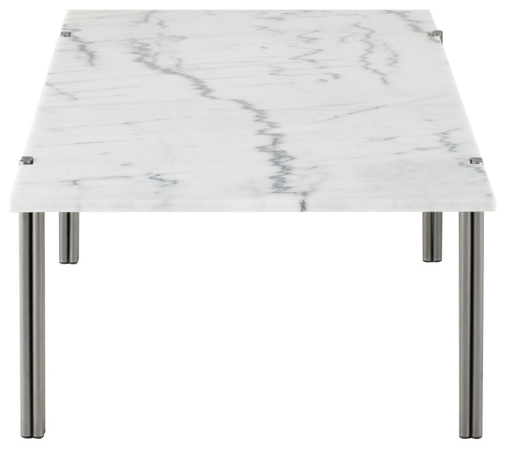 Sussur White Stone Coffee Table, HGNA571