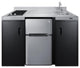 Summit CK55ADASINKR 55"W Compliant Kitchenette - Stainless Steel / Black