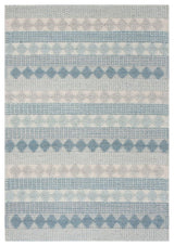 Safavieh Natura 8' x 10' Hand Loomed Wool Rug in Blue and Ivory