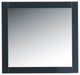 34" Solid Wood Frame Mirror, Dark Gray