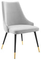 Adorn Dining Side Chair Performance Velvet Set of 2 Light Gray