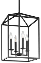 Generation Lighting 5115004EN Perryton 4 Light 16"W LED Taper - Midnight Black