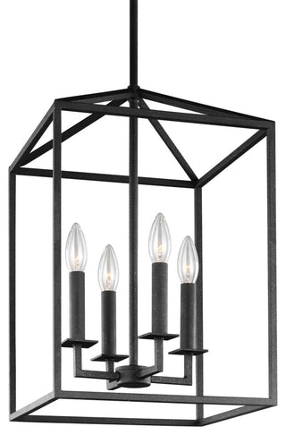 Generation Lighting 5115004EN Perryton 4 Light 16"W LED Taper - Midnight Black