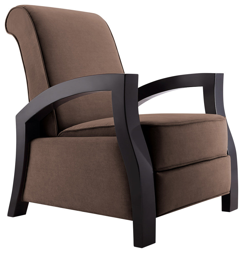 Artiva USA Java Black Premium Chocolate Microvelvet Recliner