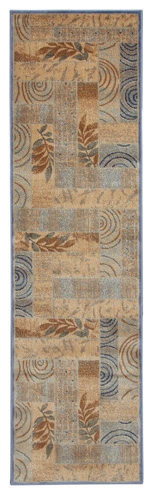 Rizzy Home Bellevue BV3203 Blue Abstract Area Rug, 2''3"x7''7" Runner