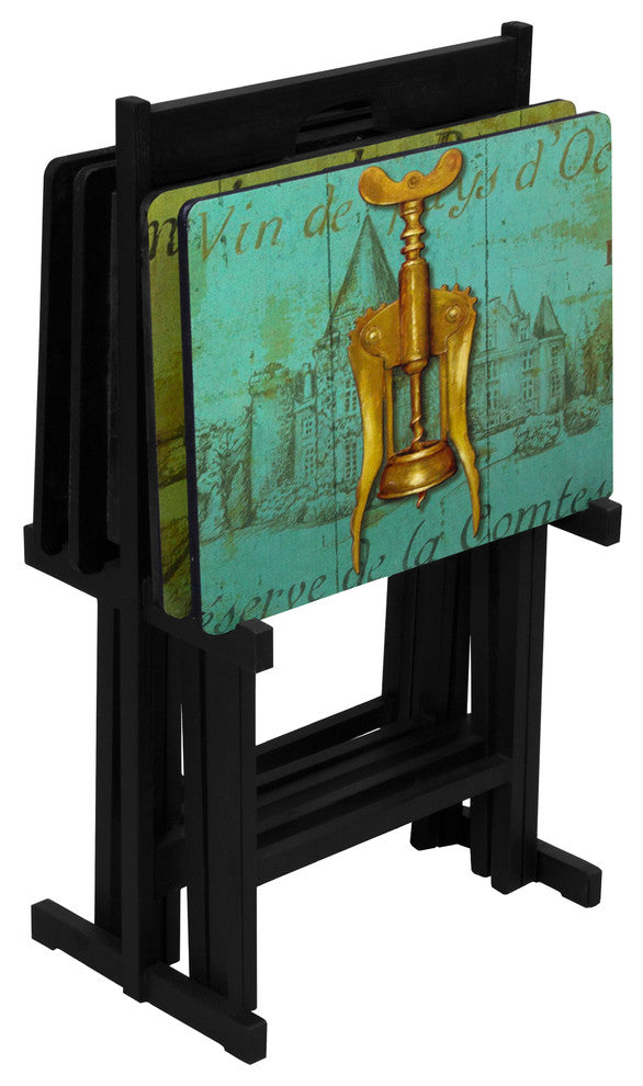 Vineyards of France TV Tray Set With Stand