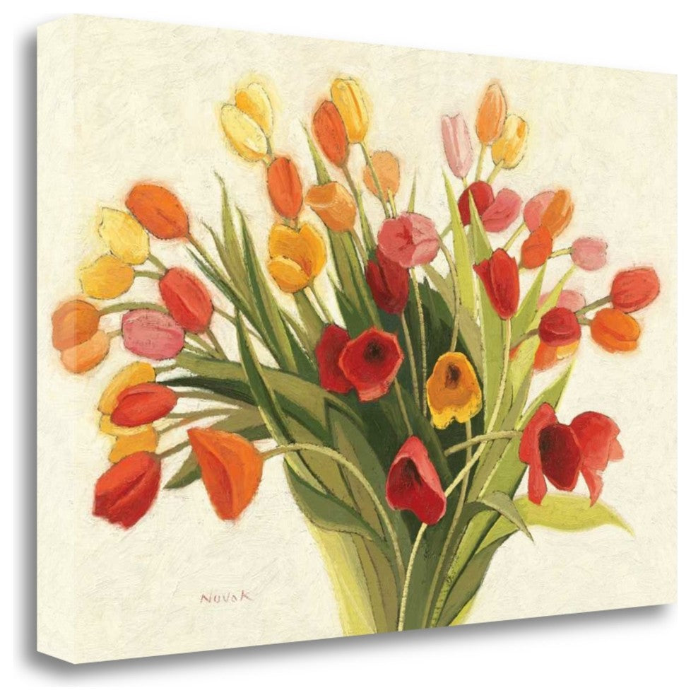 "Spring Tulips" By Shirley Novak, Giclee Print on Gallery Wrap Canvas